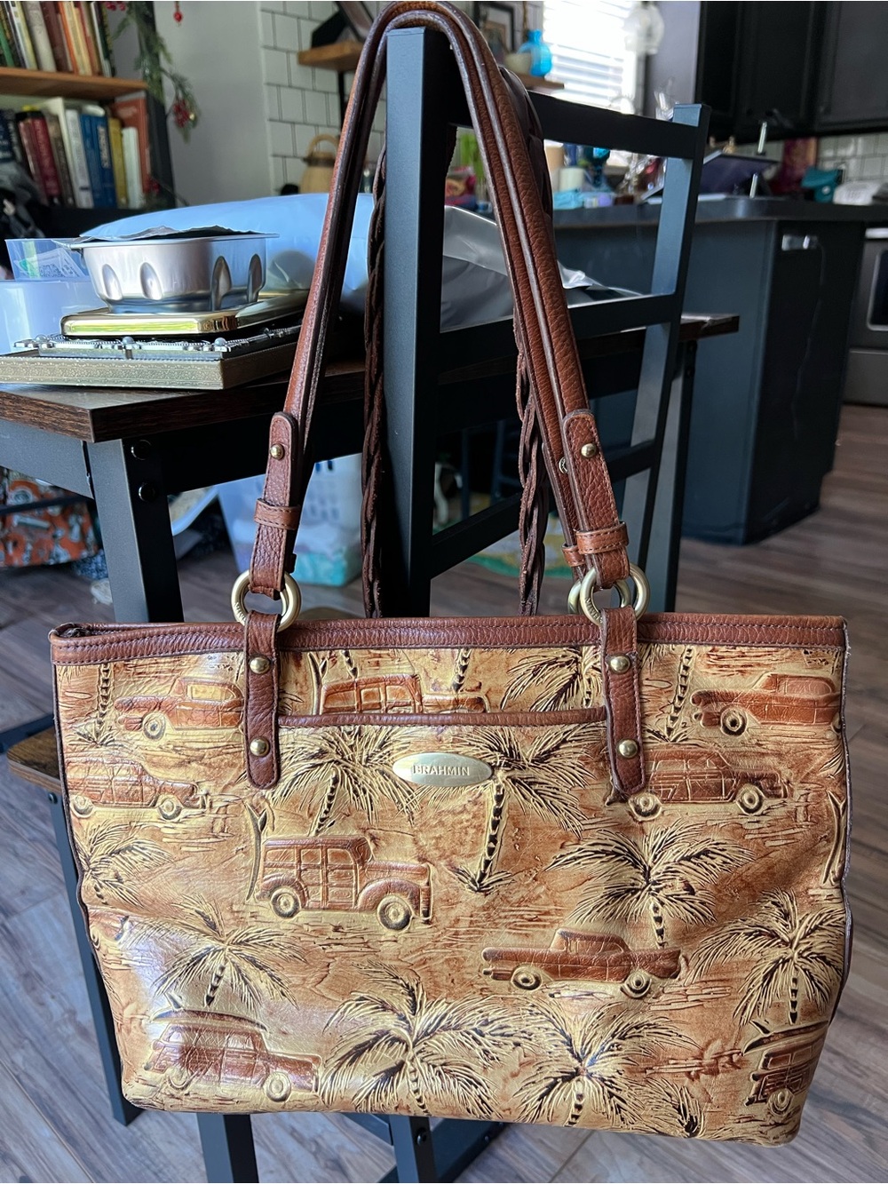 Brahmin copa cobana leather bag